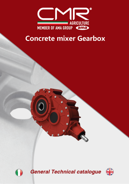Copertina catalogo Cocrete mixer Gearboxes EN-IT 2025